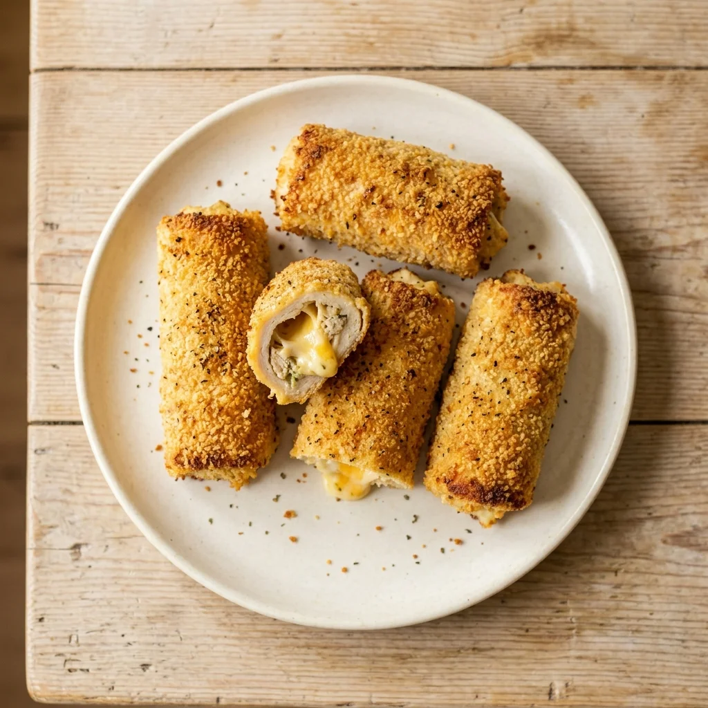 Rollitos de pollo y queso