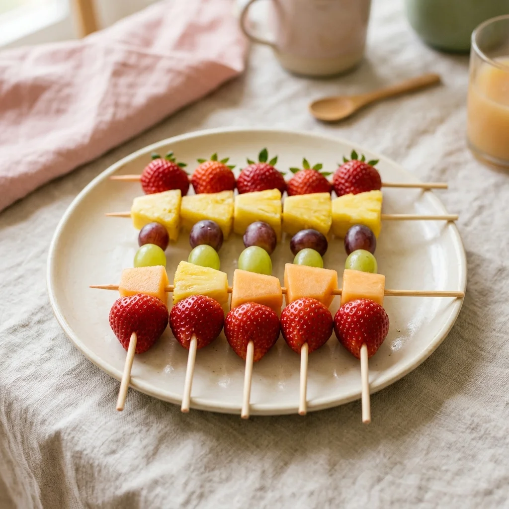 Brochetas de fruta